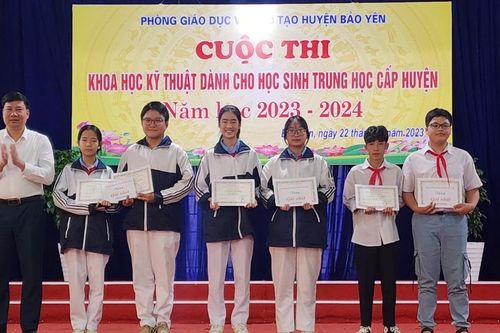 31 sản phẩm đạt giải Cuộc thi khoa học - kỹ thuật huyện Bảo Yên năm học 2023 - 2024