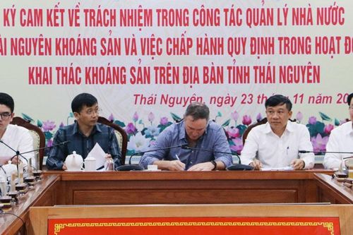 Ký cam kết trách nhiệm trong quản lý Nhà nước về tài nguyên khoáng sản