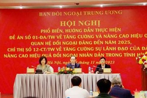 Nâng cao hiệu quả quan hệ đối ngoại Đảng, đối ngoại nhân dân