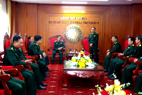 Trung tướng Nguyễn Doãn Anh thăm và làm việc tại Bộ Chỉ huy BĐBP Thái Bình