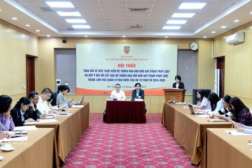 Hội thảo về hệ thống hóa văn bản quy phạm pháp luật