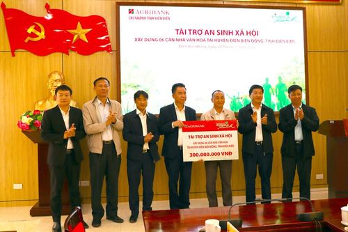 Agribank Điện Biên tài trợ xây 6 nhà văn hóa ở huyện Điện Biên Đông