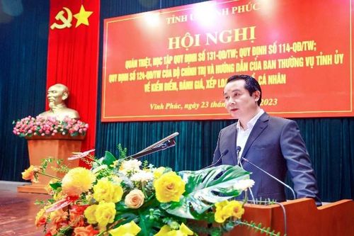 Vĩnh Phúc: Hội nghị quán triệt, học tập và triển khai các quy định của Đảng