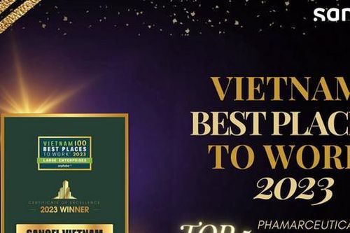 Sanofi thuộc top đầu ngành, lần thứ 9 được vinh danh 'Top 100 nơi làm việc tốt nhất Việt Nam'