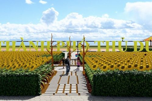 Ngắm cánh đồng hoa hướng dương 6.000m2 ở ven sông Sài Gòn qua phối cảnh
