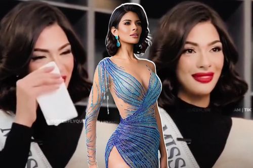 Tân Miss Universe bật khóc khi nhắc đến một người