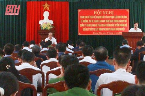Hoằng Hóa: Thực hiện giải tỏa vi phạm lấn chiếm lòng, lề đường, vỉa hè, hành lang an toàn giao thông