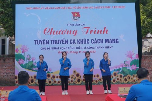 Tỉnh đoàn tổ chức chương trình tuyên truyền ca khúc cách mạng