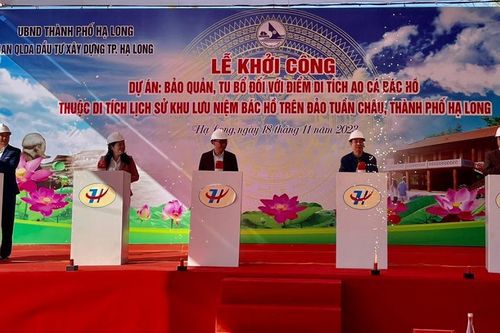 Ao cá Bác Hồ trên đảo Tuần Châu, tôn tạo nâng giá trị di tích