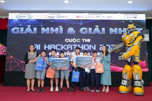 Học sinh Trường tiểu học Thuận Kiều đạt giải Nhất cuộc thi 'AI Hackathon 2023'