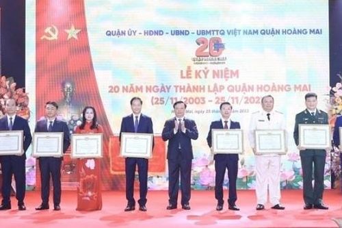 Quận Hoàng Mai (Hà Nội): Tổng thu ngân sách trong 20 năm đạt gần 54.000 tỷ đồng