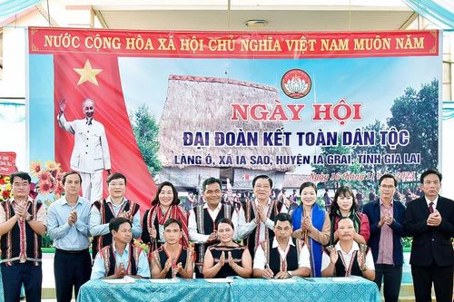 Gia Lai: 100% khu dân cư tổ chức Ngày hội Đại đoàn kết toàn dân tộc