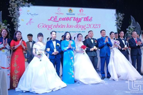 Tổ chức Lễ cưới tập thể cho 17 cặp đôi công nhân