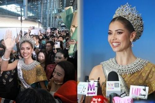 Á hậu Anntonia Porsild được chào đón chuẩn 'nữ hoàng sắc đẹp' khi trở về quê nhà