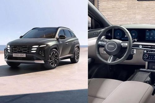 Hyundai Tucson 2025 nội thất 'xịn sò', thêm cần số sau vô lăng