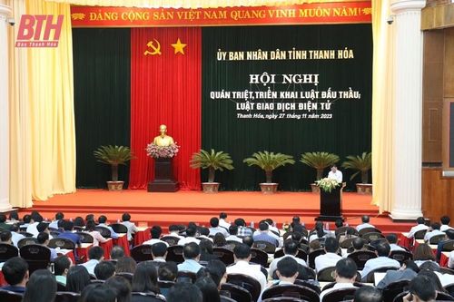 UBND tỉnh quán triệt, triển khai Luật Đấu thầu, Luật Giao dịch điện tử