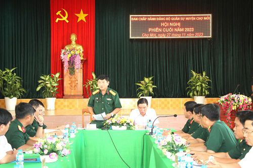 Hội nghị Đảng ủy Quân sự huyện Chợ Mới phiên cuối năm 2023