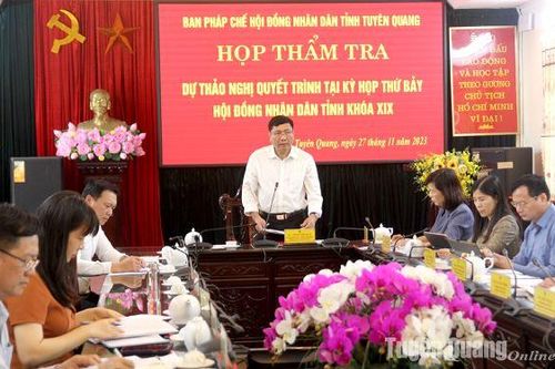 Ban Pháp chế HĐND tỉnh họp thẩm tra các dự thảo nghị quyết trình Kỳ họp thứ bảy HĐND tỉnh khóa XIX