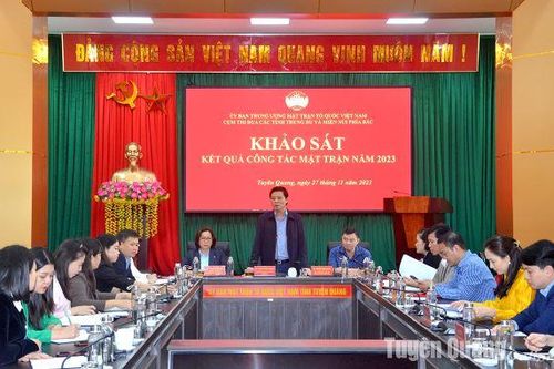 Cụm thi đua Mặt trận các tỉnh trung du và miền núi phía Bắc khảo sát tại Tuyên Quang