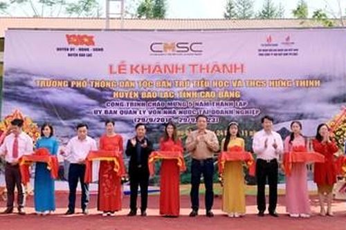 PV GAS tài trợ 5 tỷ đồng xây dựng trường Phổ thông dân tộc bán trú Tiểu học và Trung học cơ sở Hưng Thịnh, huyện Bảo Lạc, tỉnh Cao Bằng