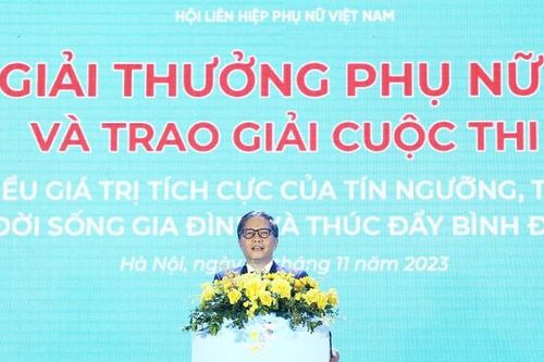 Giải thưởng phụ nữ Việt Nam là minh chứng tinh thần khát khao cống hiến, tiềm năng to lớn của phụ nữ
