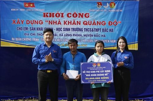 Khởi công xây 'Nhà khăn quàng đỏ' cho học sinh có hoàn cảnh khó khăn tại xã Lùng Phình