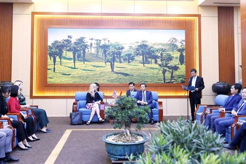 Đoàn công tác của Đại sứ quán Hoa Kỳ làm việc tại tỉnh