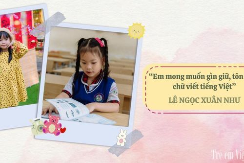 Cô bé lọt Top 150 toàn quốc cuộc thi 'Chữ đẹp tuổi thơ' lần thứ nhất