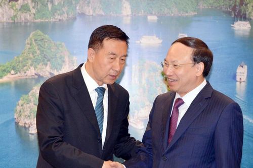 Bí thư Tỉnh ủy Quảng Ninh chào xã giao Phó Chủ tịch Chính hiệp Toàn quốc Trung Quốc