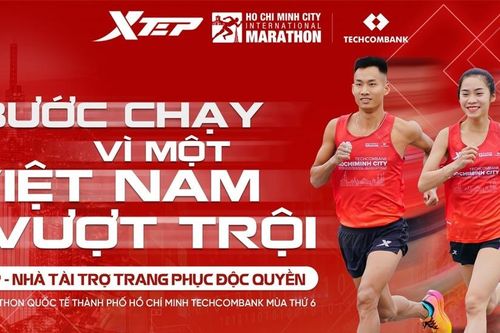 Xtep tài trợ trang phục độc quyền giải Marathon Quốc tế TP.HCM Techcombank