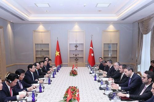 Thủ tướng Phạm Minh Chính hội đàm với Phó Tổng thống Thổ Nhĩ Kỳ Cevdet Yilmaz