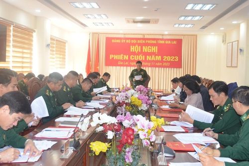 Đảng ủy Bộ đội Biên phòng tỉnh tổ chức hội nghị phiên cuối năm