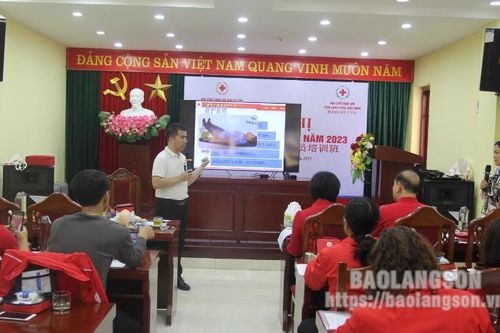 Hội Chữ thập đỏ tỉnh: Tập huấn sơ cấp cứu năm 2023