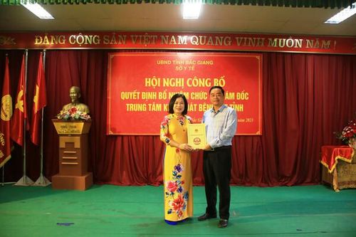 Bổ nhiệm Giám đốc Trung tâm Kiểm soát bệnh tật tỉnh Bắc Giang