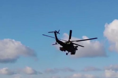 Trực thăng Mi-28N của Nga oanh tạc ở Ukraine