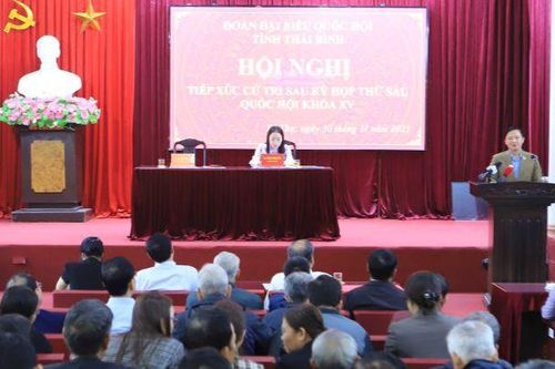 Phó Chủ tịch Quốc hội Nguyễn Khắc Định tiếp xúc cử tri tại Thái Bình