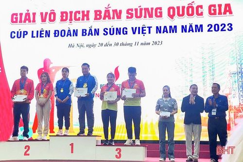 Hà Tĩnh giành 2 huy chương tại Giải Vô địch bắn súng toàn quốc năm 2023