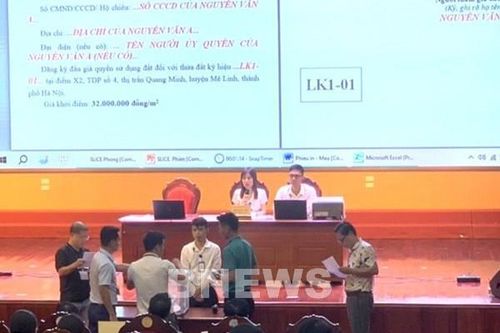 Huyện Mê Linh đấu giá hàng trăm thửa đất, thu về cho ngân sách hơn 100 tỷ đồng