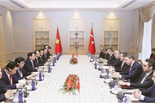 Thủ tướng Phạm Minh Chính hội đàm với Phó tổng thống Thổ Nhĩ Kỳ Cevdet Yilmaz