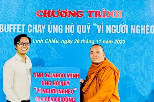 Tịnh xá Ngọc Minh tổ chức buffet chay ủng hộ Quỹ 'Vì người nghèo' P.Linh Chiểu, TP.Thủ Đức