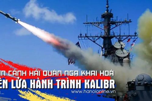 Cận cảnh hải quân Nga phóng tên lửa Kalibr tấn công Ukraine