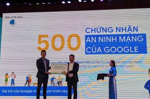 500 suất học bổng An ninh mạng đã được Google trao cho thanh niên Việt Nam nhằm chống lừa đảo qua mạng