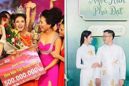 Hoa hậu Việt Nam hôn nhân viên mãn: Ngọc Hân 2 bàn tay trắng tạo nên sự nghiệp, tổ ấm bình yên