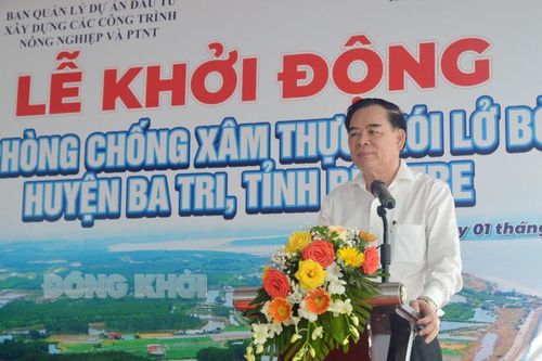 Bến Tre: Khởi động Dự án Phòng chống xâm thực, xói lở bờ biển huyện Ba Tri