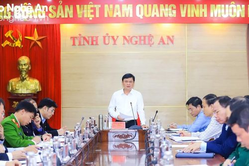 Thường trực Tỉnh ủy Nghệ An tổ chức giao ban khối Nội chính
