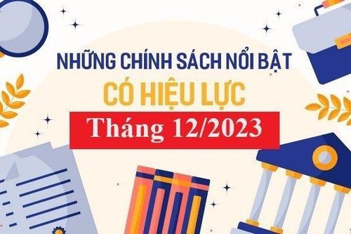 Những chính sách mới nổi bật có hiệu lực tháng 12/2023