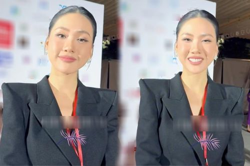 Vừa về Việt Nam hậu Miss Universe, Bùi Quỳnh Hoa có thái độ 'sượng trân' khi được phỏng vấn