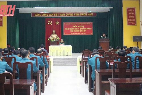 Hà Trung: Tổng kết nhiệm vụ quân sự, quốc phòng năm 2023, triển khai nhiệm vụ năm 2024