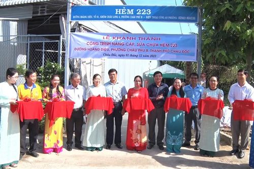 Khánh thành công trình nâng cấp, sửa chữa hẻm 223 đường Hoàng Diệu