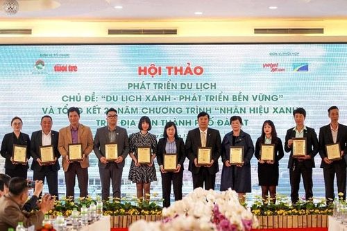 Đà Lạt: Trao chứng nhận 'nhãn hiệu xanh' và 'điểm mua sắm chất lượng cao' cho các doanh nghiệp tiêu biểu
